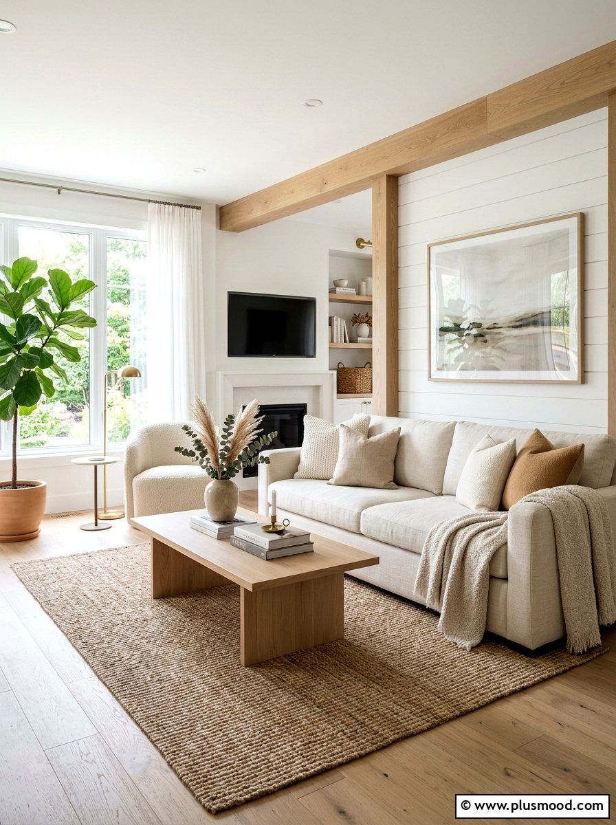 Neutral Living Room Textiles - 25 summer transition decor ideas