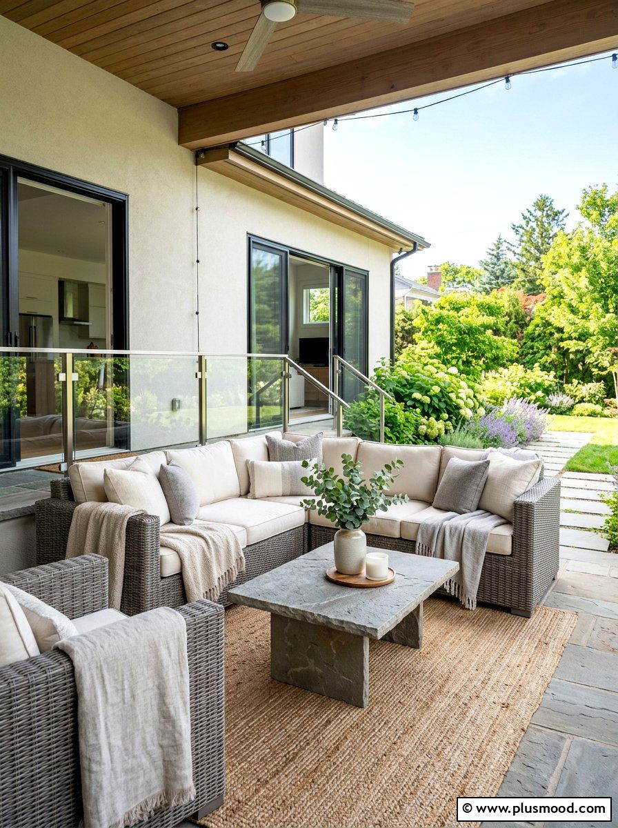 Neutral Outdoor Furniture - 25 summer porch decorating ideas