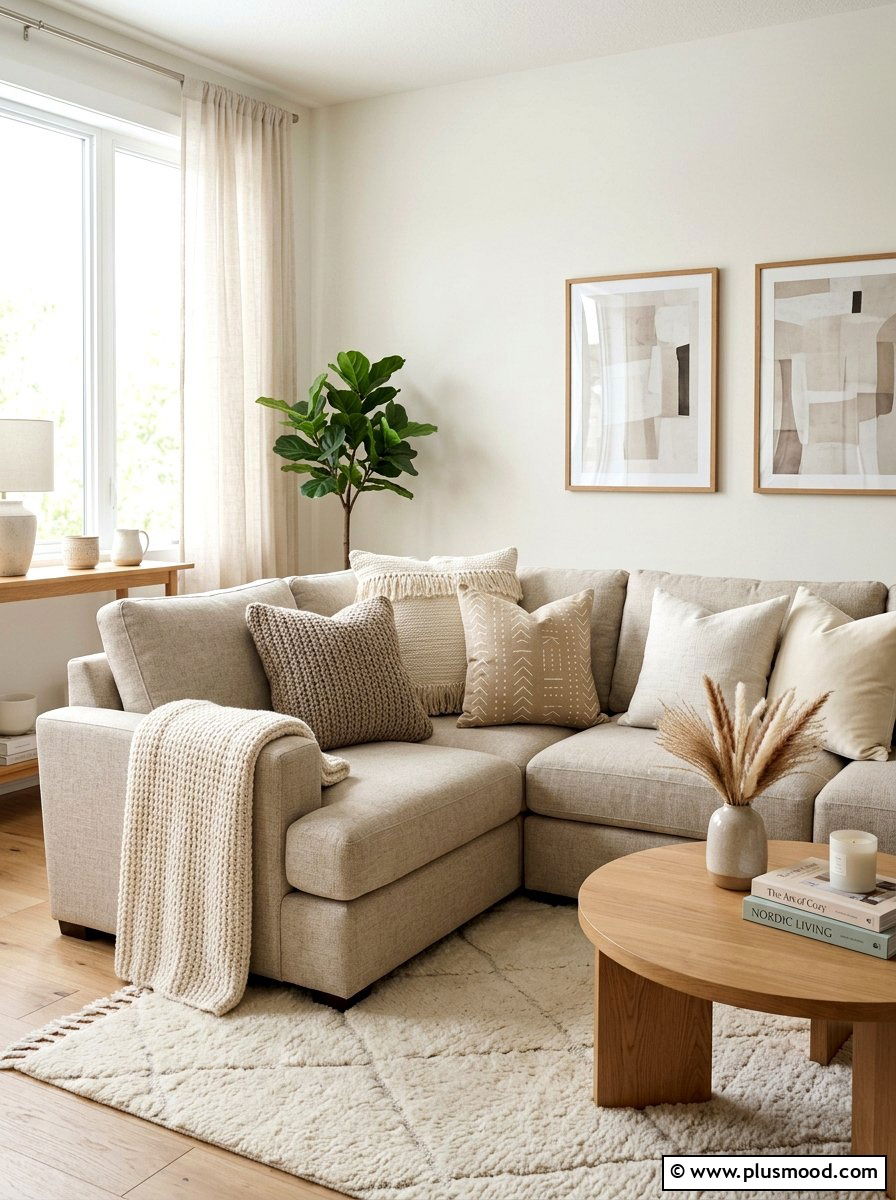 Neutral Throw Pillow - 25 summer neutral decor ideas