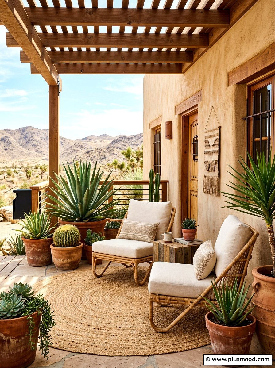 Neutral desert porch - 25 summer front porch styling ideas