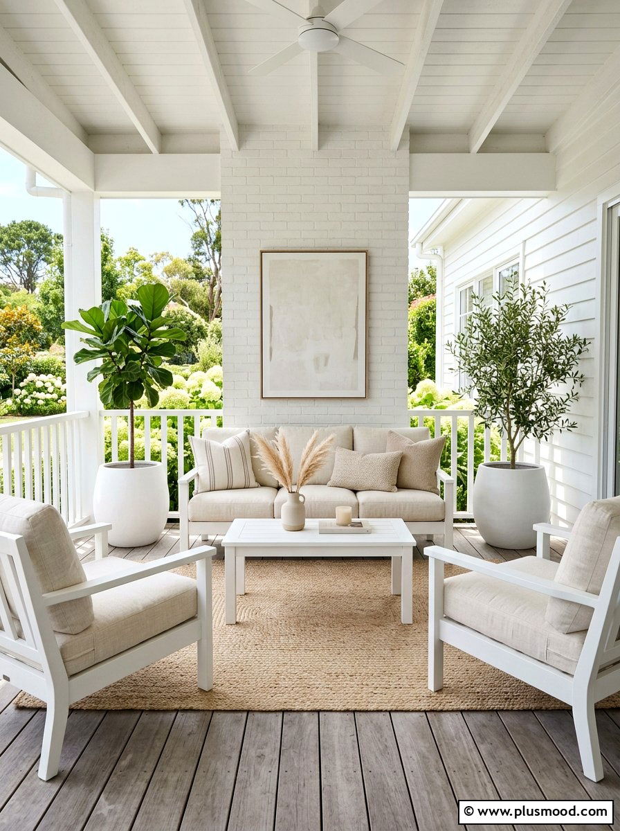 Neutral porch seating - 25 summer porch ideas
