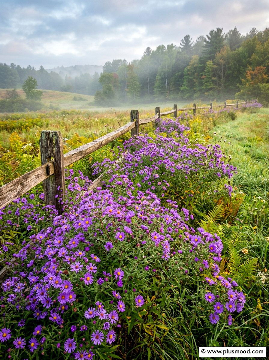 New England Aster - 25 late summer flower garden ideas