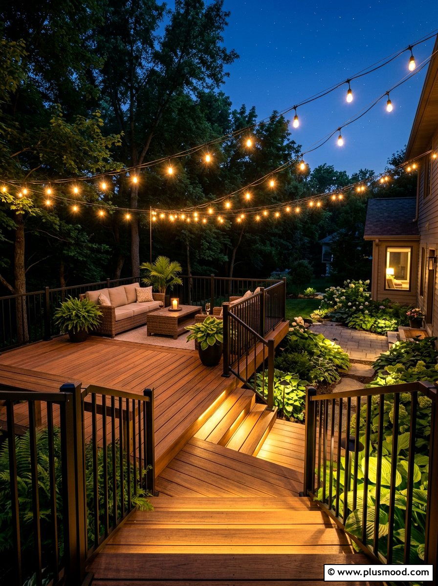 Nighttime Deck Lighting Setup - 25 best summer garden ideas