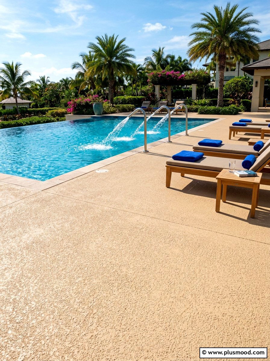 Non Slip Pool Decking - 25 summer splash pad backyard ideas