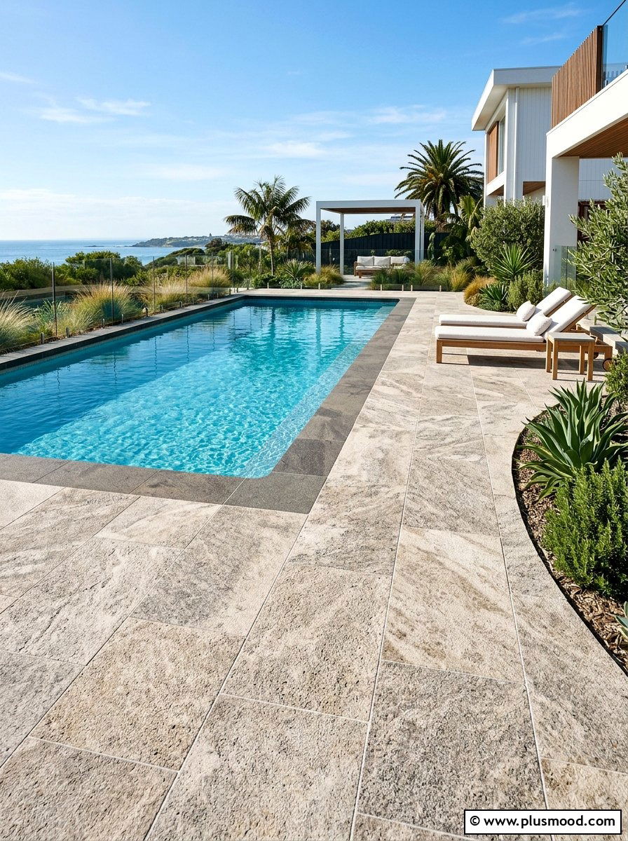 Non slip pool pavers - 25 pool landscaping ideas with pavers