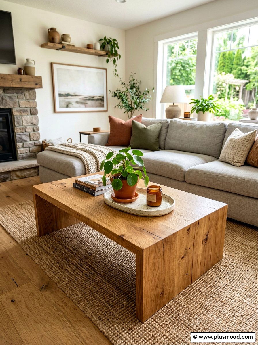 Oak Coffee Table - 25 late summer living room ideas