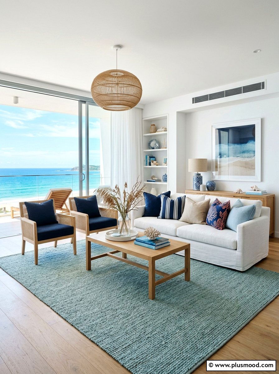 Ocean inspired palette - 25 summer decor ideas without clutter