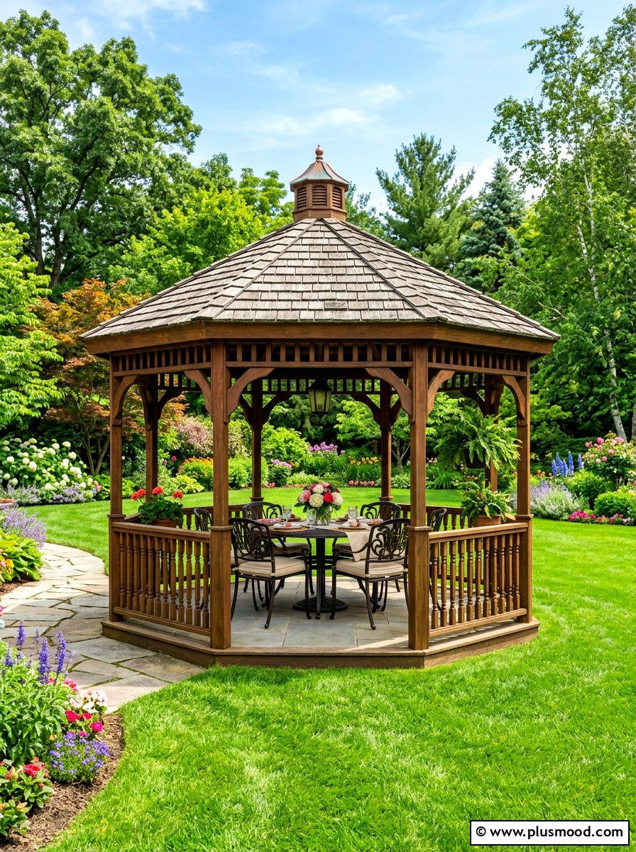 Octagon Gazebo - 25 summer backyard gazebo ideas
