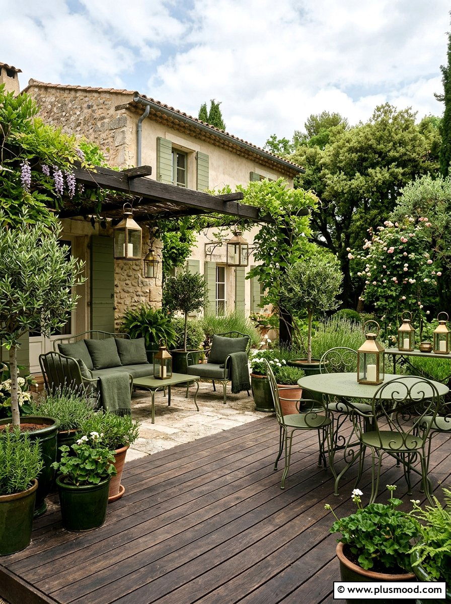 Olive green patio - 25 summer patio color ideas