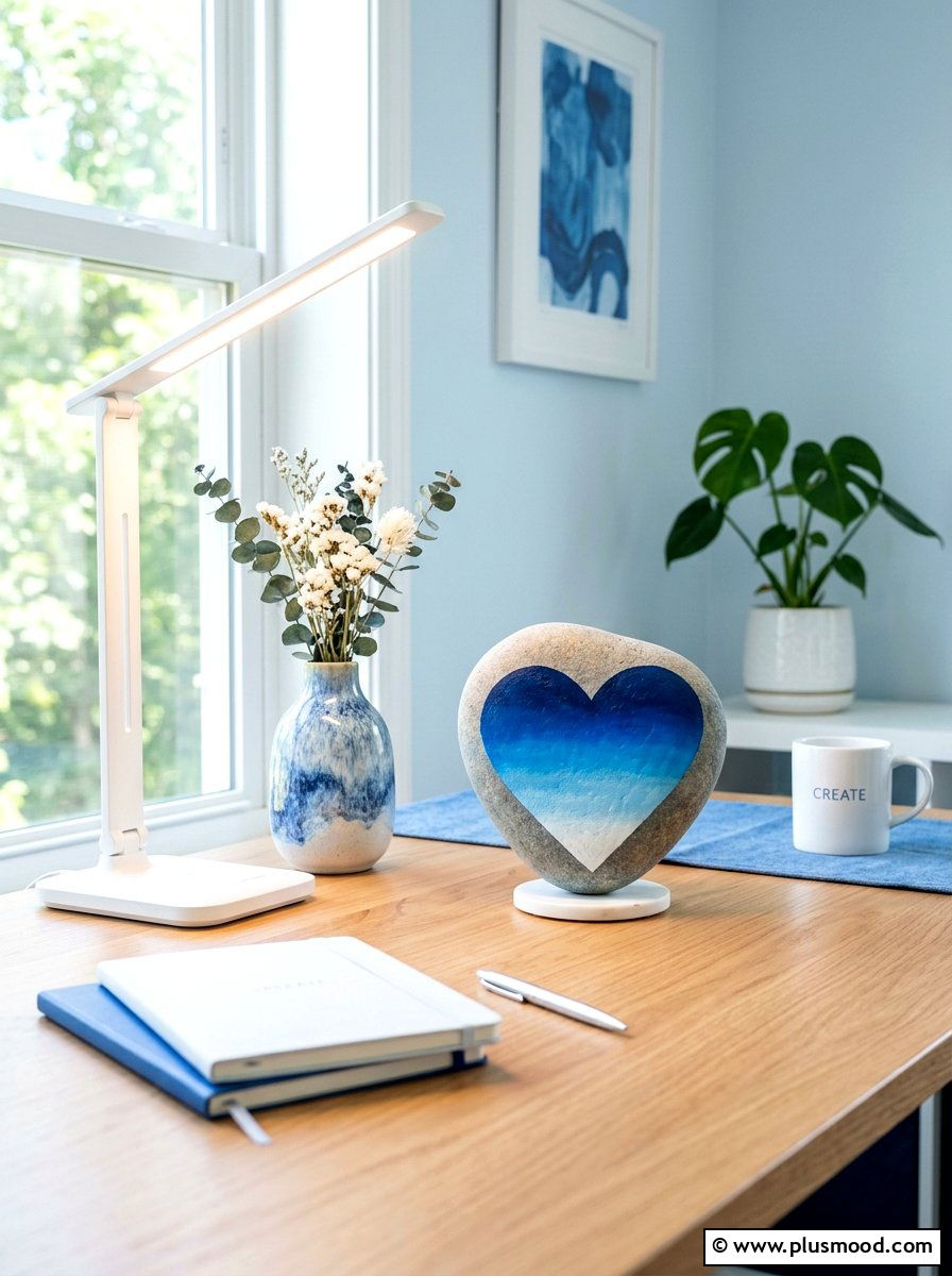Ombre Heart Rock Craft - 25 painted rock ideas with hearts