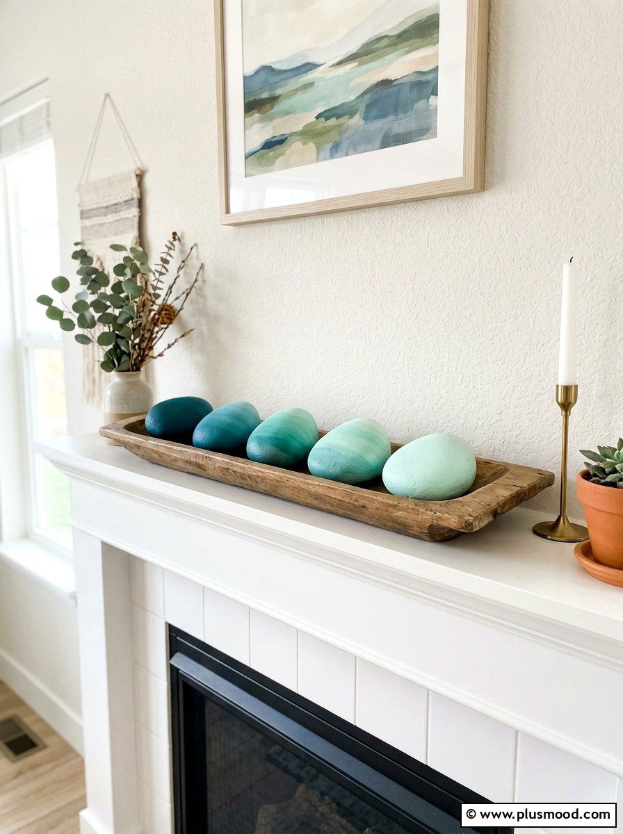 Ombre Painted Stone - 25 painted rock ideas for tabletop display