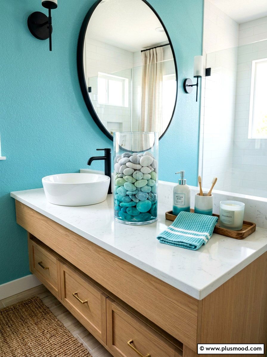 Ombre Watercolor Rock Finish - 25 painted rock ideas with watercolor style