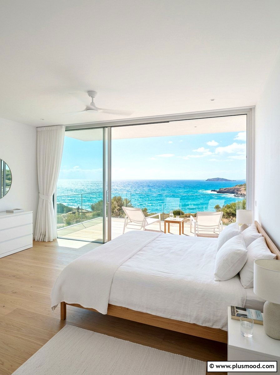 Open Balcony View - 25 summer beachy bedroom ideas