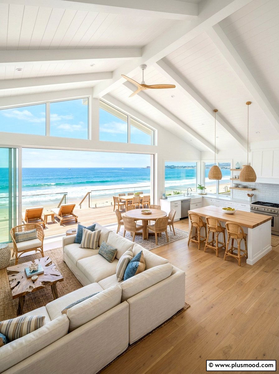 Open Concept Beach House - 25 light and airy summer decor ideas