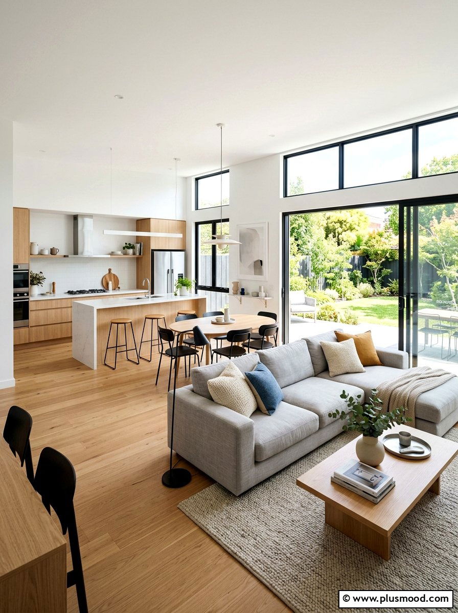 Open Concept Living Room - 25 bright summer living room ideas
