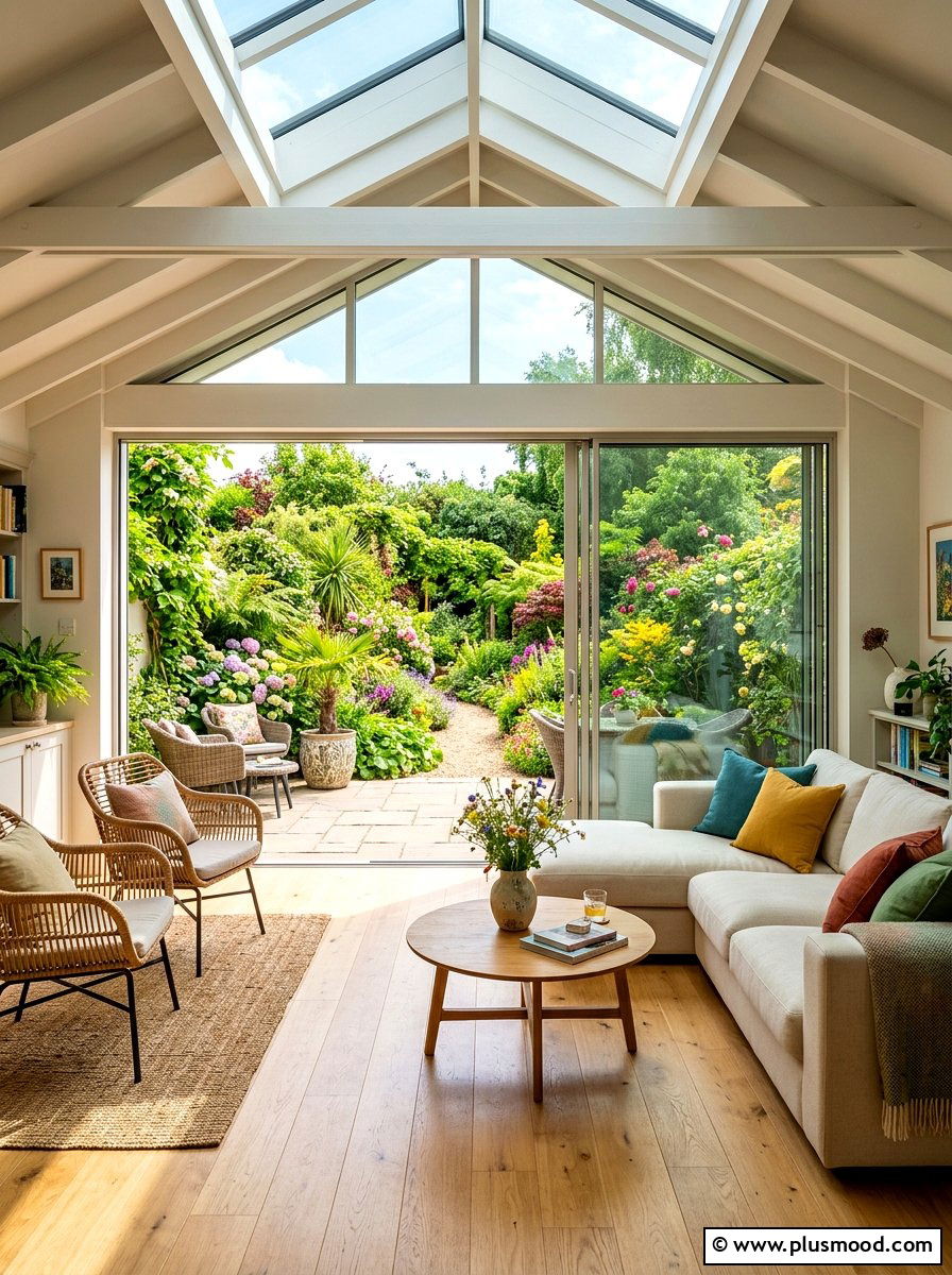 Open Concept Sunroom Living Room - 25 summer living room decor ideas
