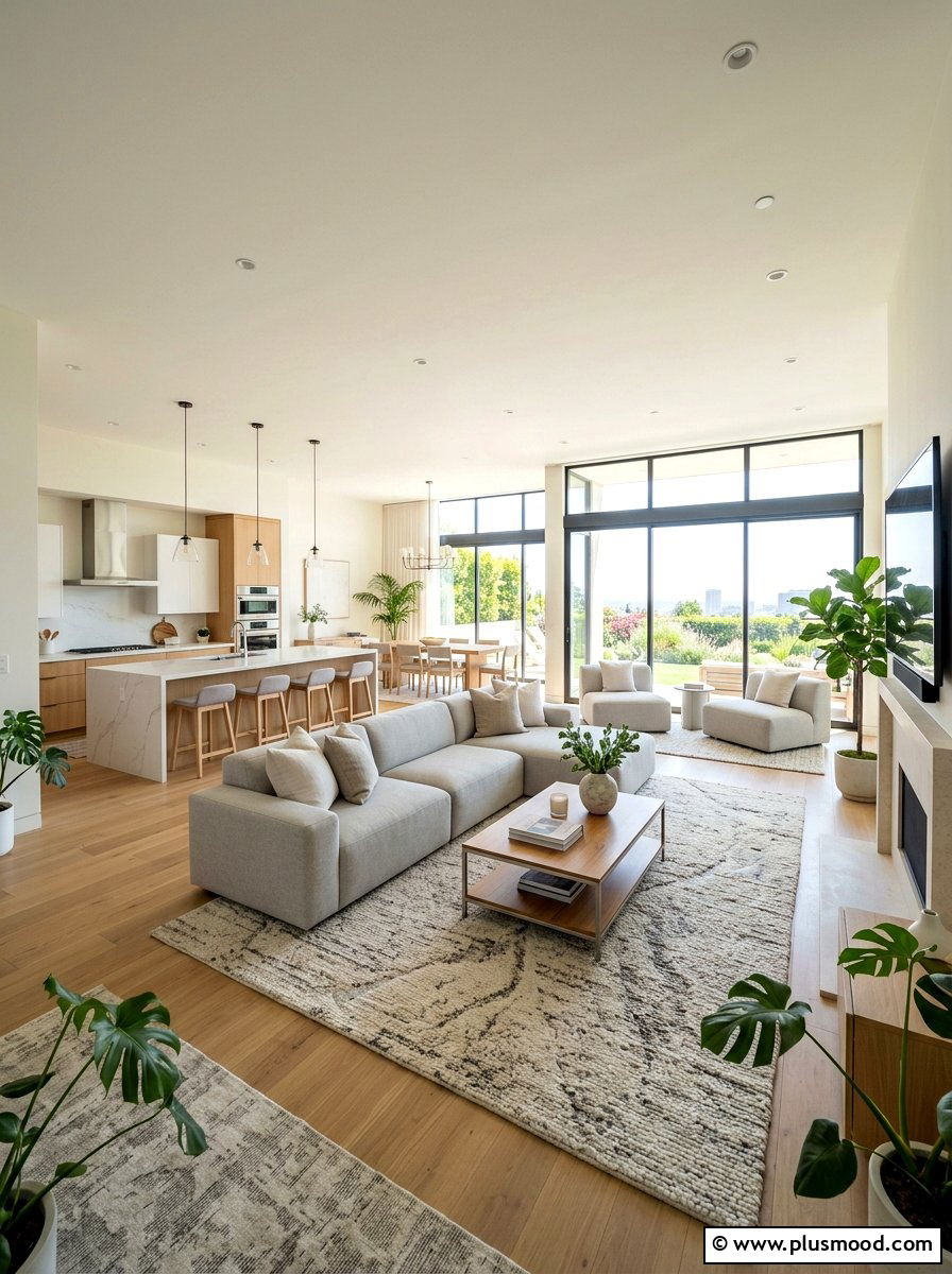 Open Floor Plan Living Room - 25 summer entertaining living room ideas
