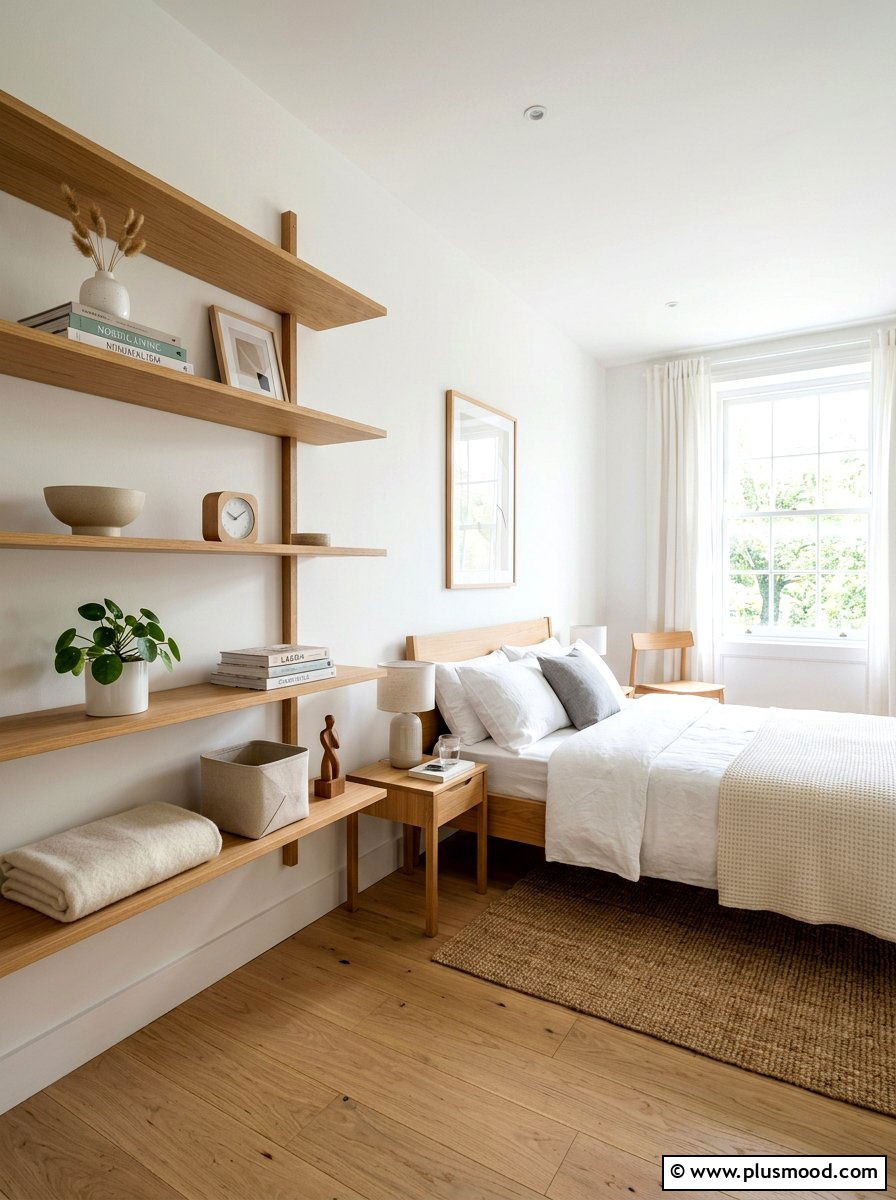 Open Scandi Shelving - 25 summer room refresh ideas for bedroom