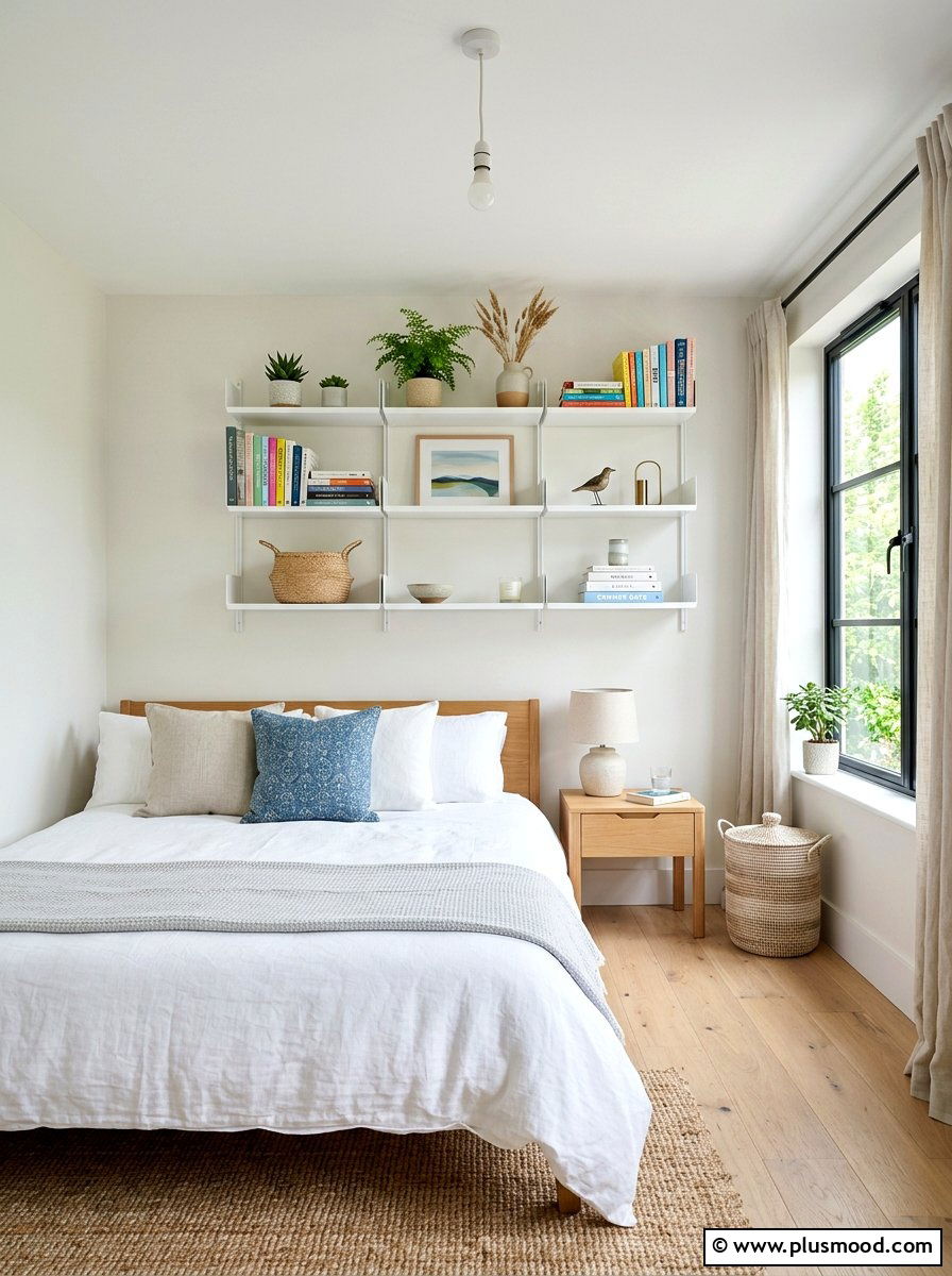 Open Shelves - 25 best summer bedroom ideas