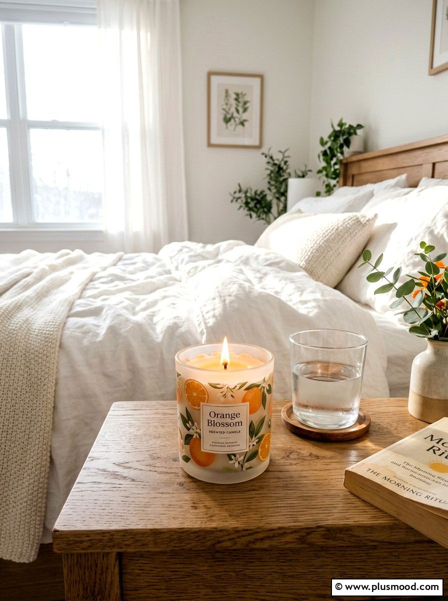 Orange blossom candles - 25 summer citrus home decor ideas