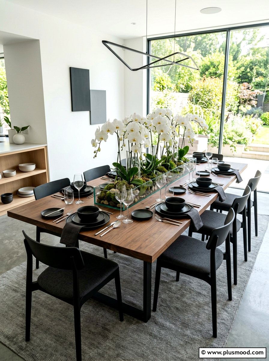 Orchid Modern Table - 25 summer floral table decor ideas
