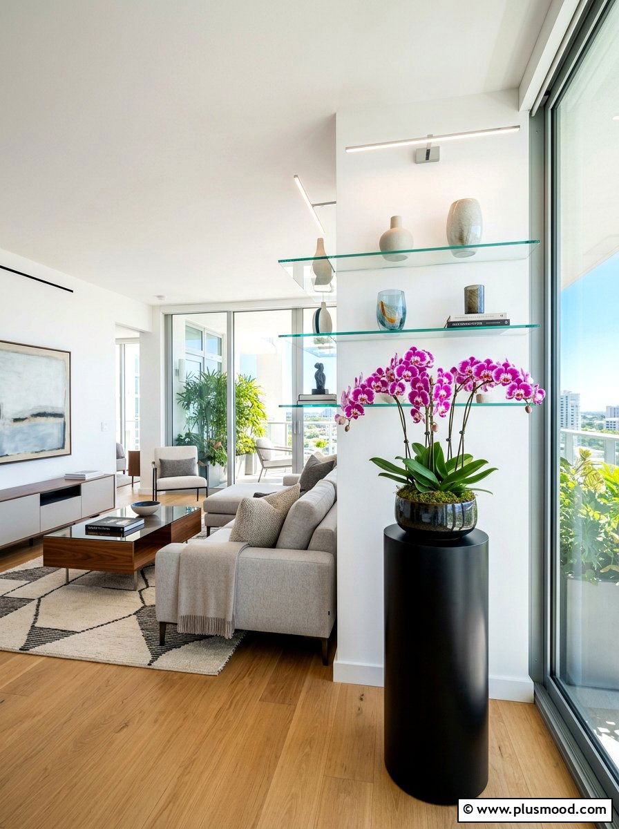 Orchid plant decor - 25 summer floral decor ideas for living room