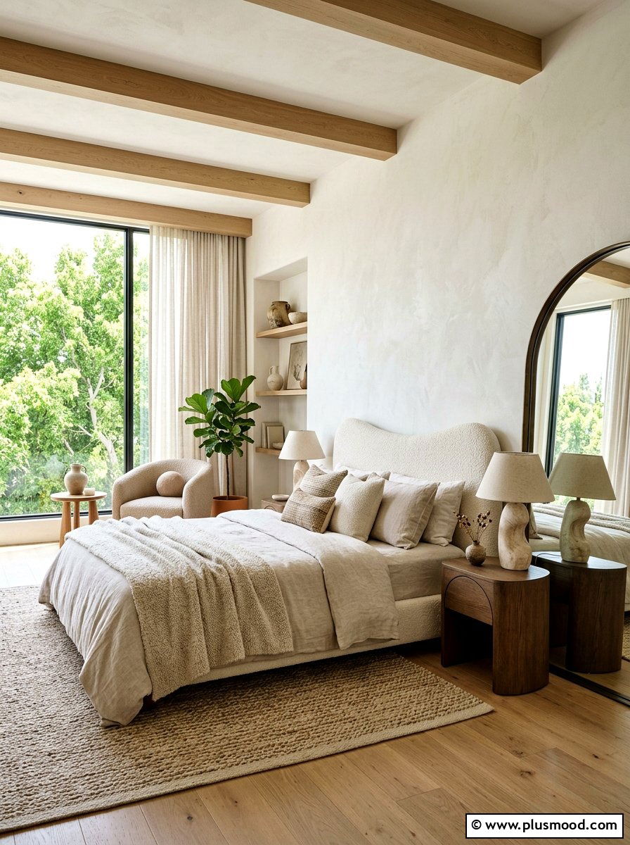 Organic Modern Bedroom - 25 neutral summer bedroom ideas