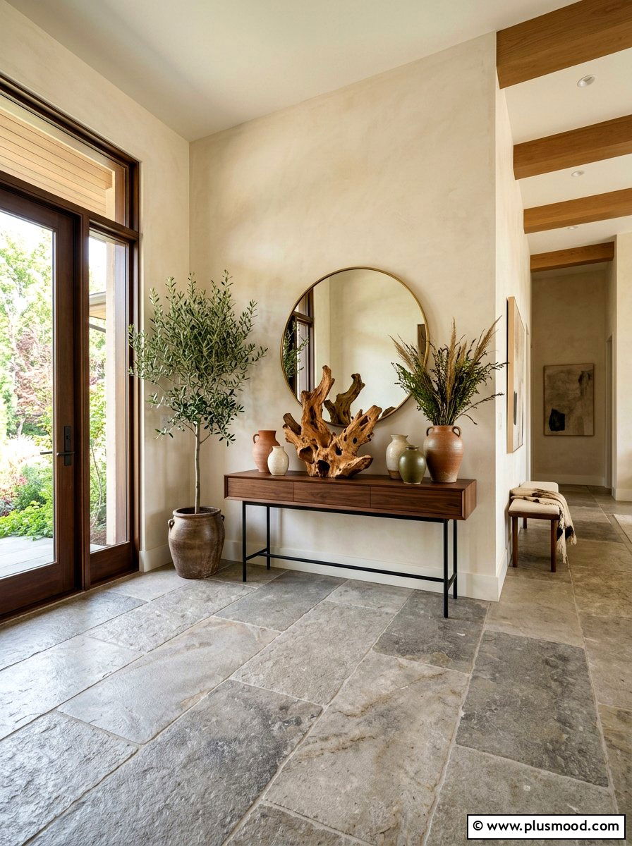 Organic Modern Entryway - 25 summer to fall entryway ideas