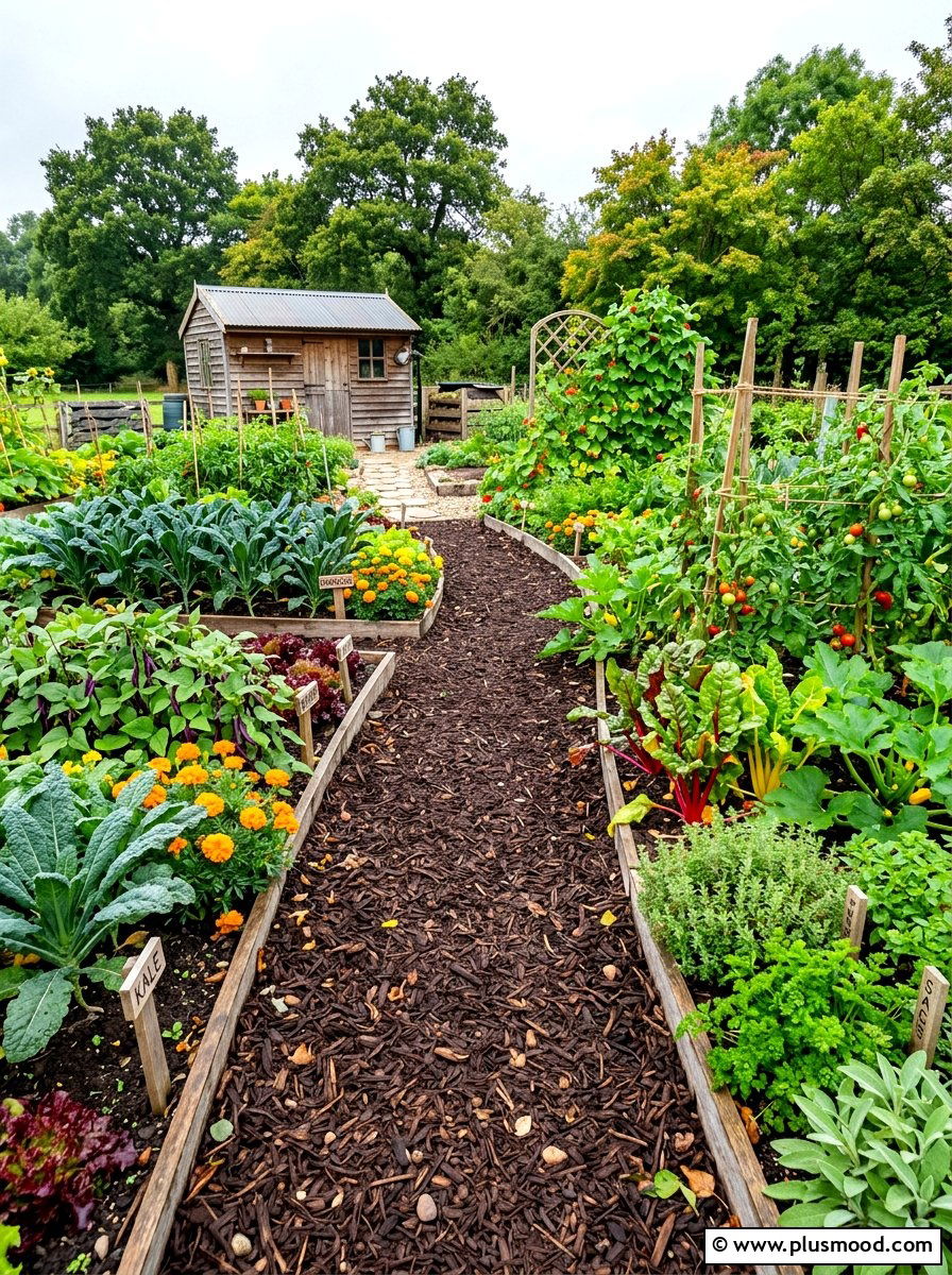 Organic Mulch Garden Path - 25 summer garden pathway ideas