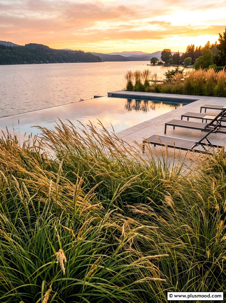 Ornamental Grass For Lakefront Pool - 25 pool landscaping ideas for lakefront homes