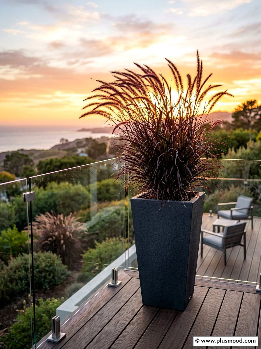 Ornamental Grass Planter - 25 summer porch planter ideas