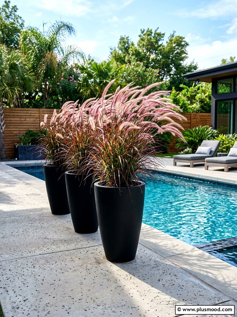 Ornamental Grass Pots - 25 summer patio planter ideas