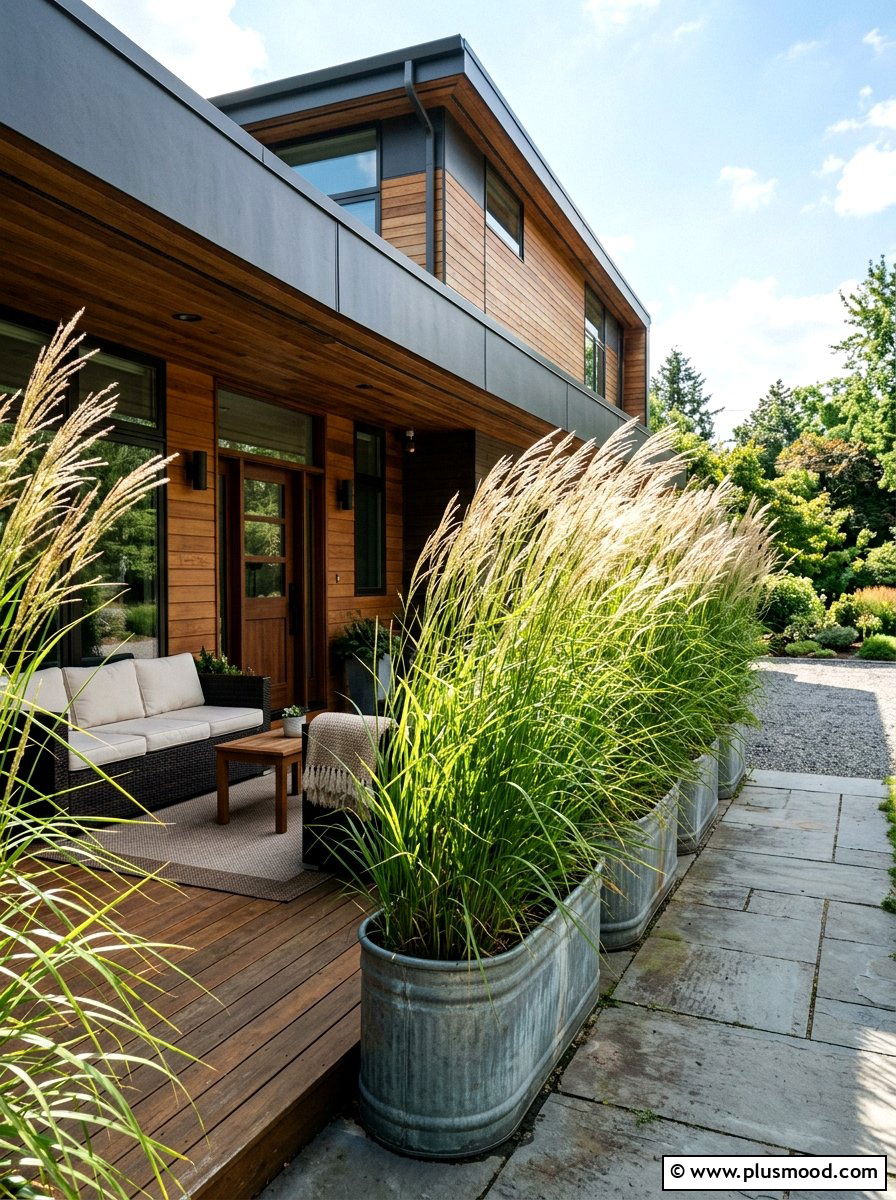 Ornamental Grass Privacy - 25 summer front porch landscaping ideas