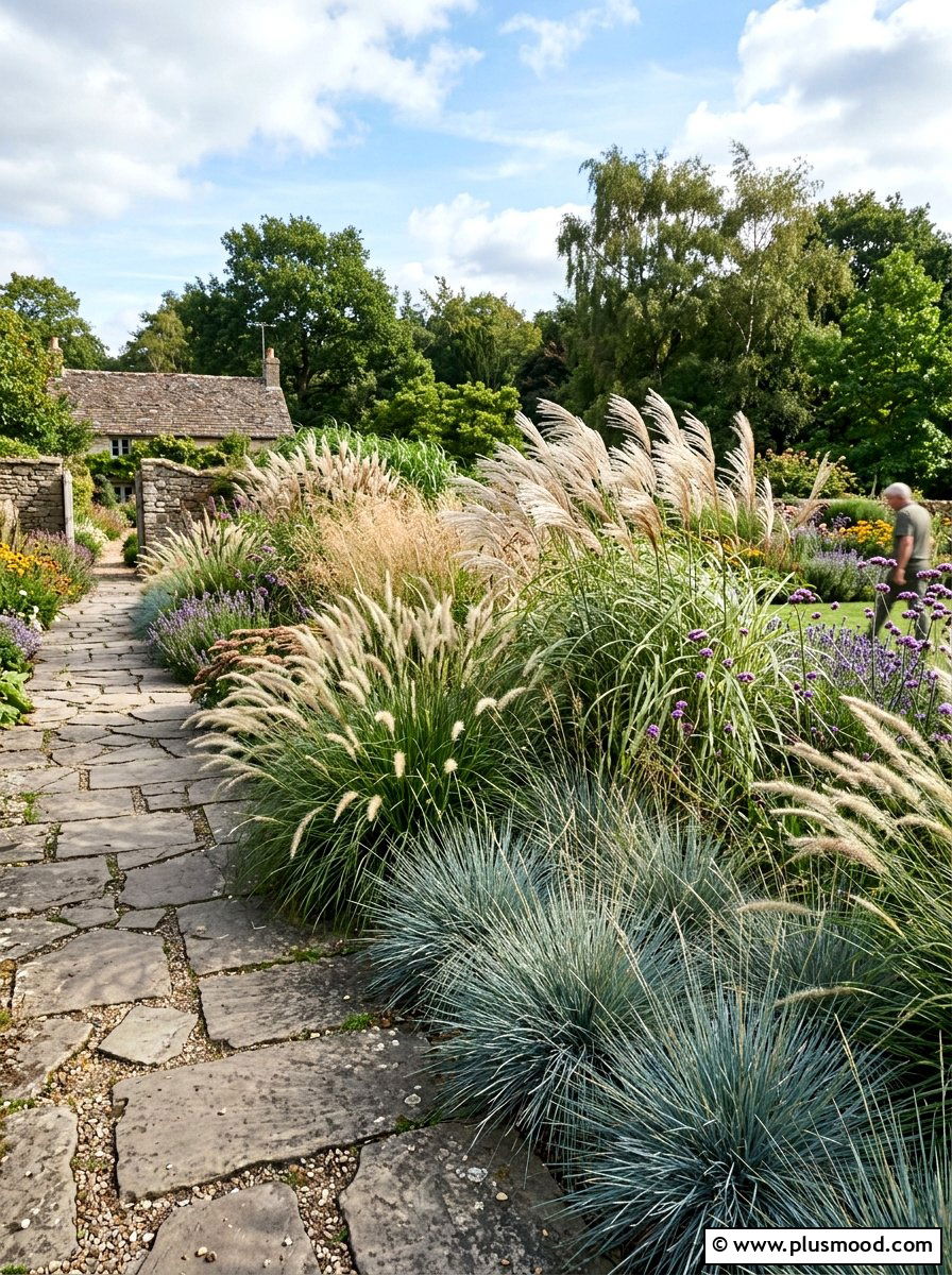 Ornamental Grasses - 25 summer low water landscaping ideas