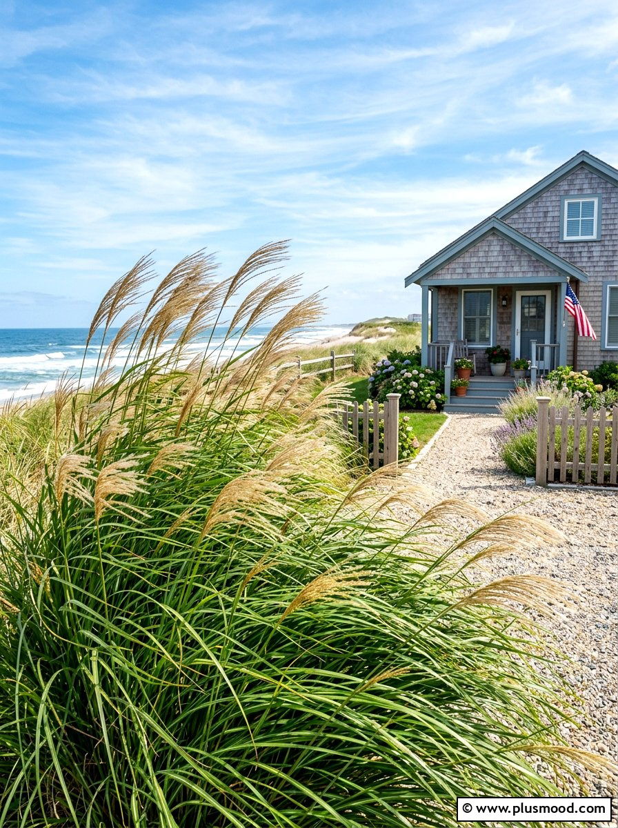 Ornamental beach grass - 25 summer cottage curb appeal ideas