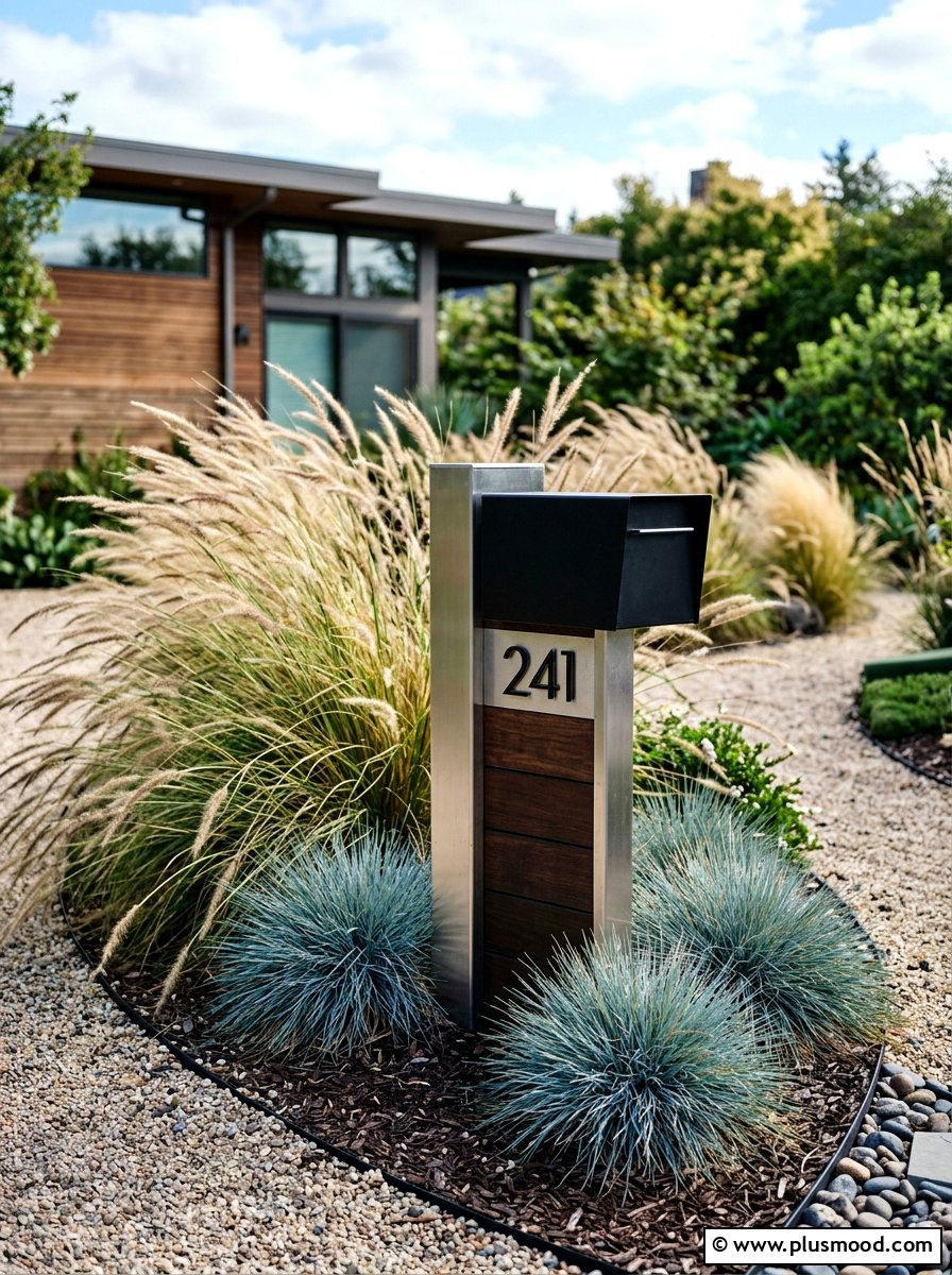 Ornamental grass mailbox landscaping - 25 summer mailbox landscaping ideas