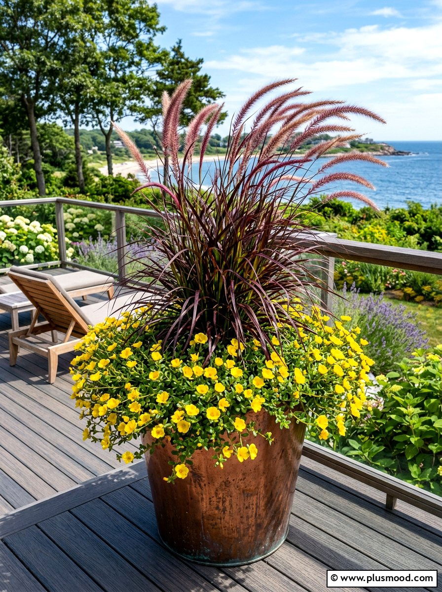 Ornamental grass summer planter - 25 beautiful summer planter ideas