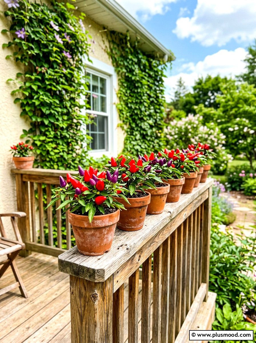 Ornamental pepper planter - 25 summer to fall front porch planter ideas