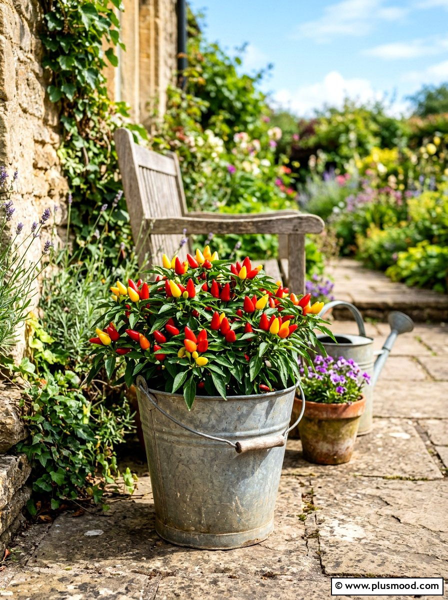 Ornamental pepper pot - 25 summer flower pot ideas