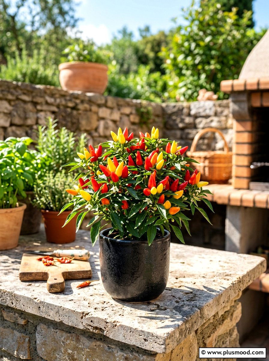 Ornamental pepper pot - 25 summer planter ideas for full sun