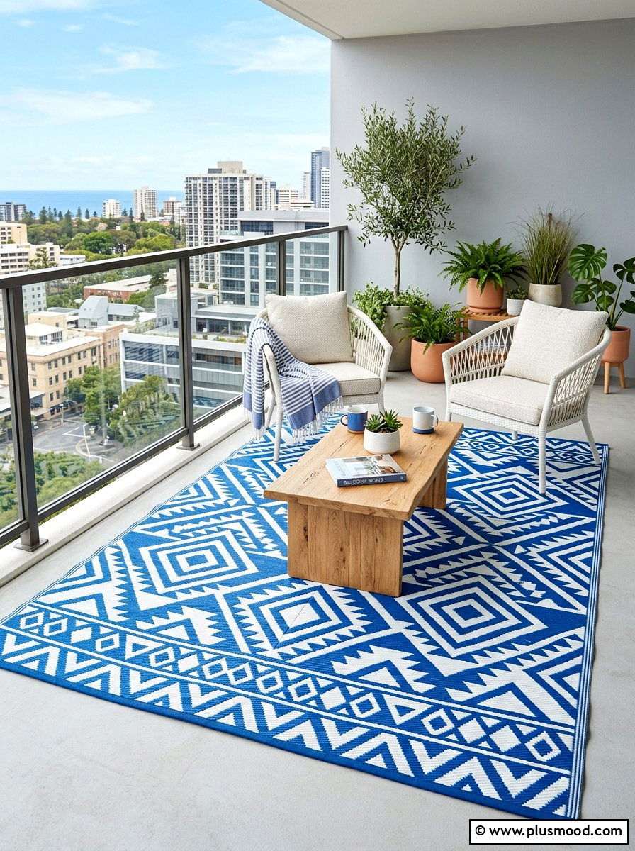 Outdoor Area Rug - 25 summer balcony patio ideas