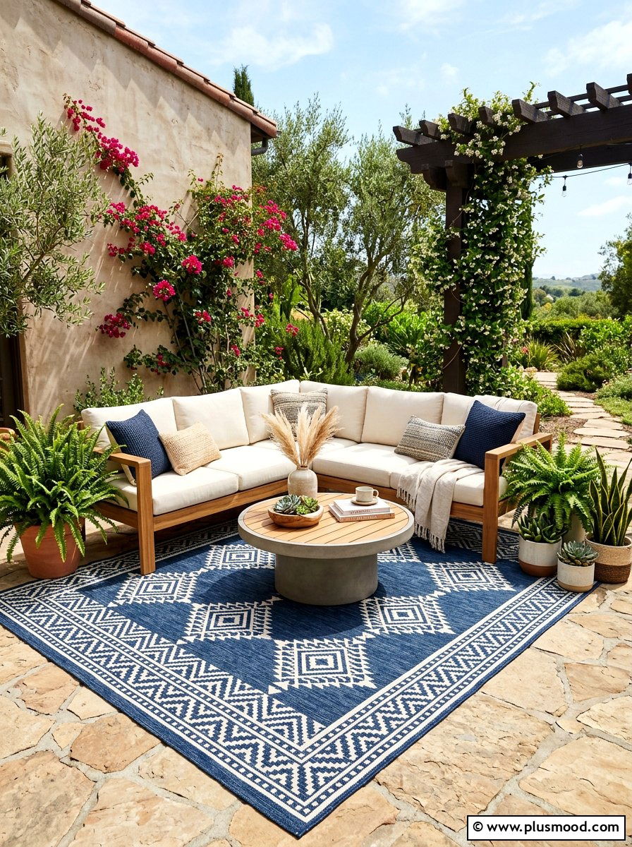 Outdoor Area Rug - 25 summer garden refresh ideas