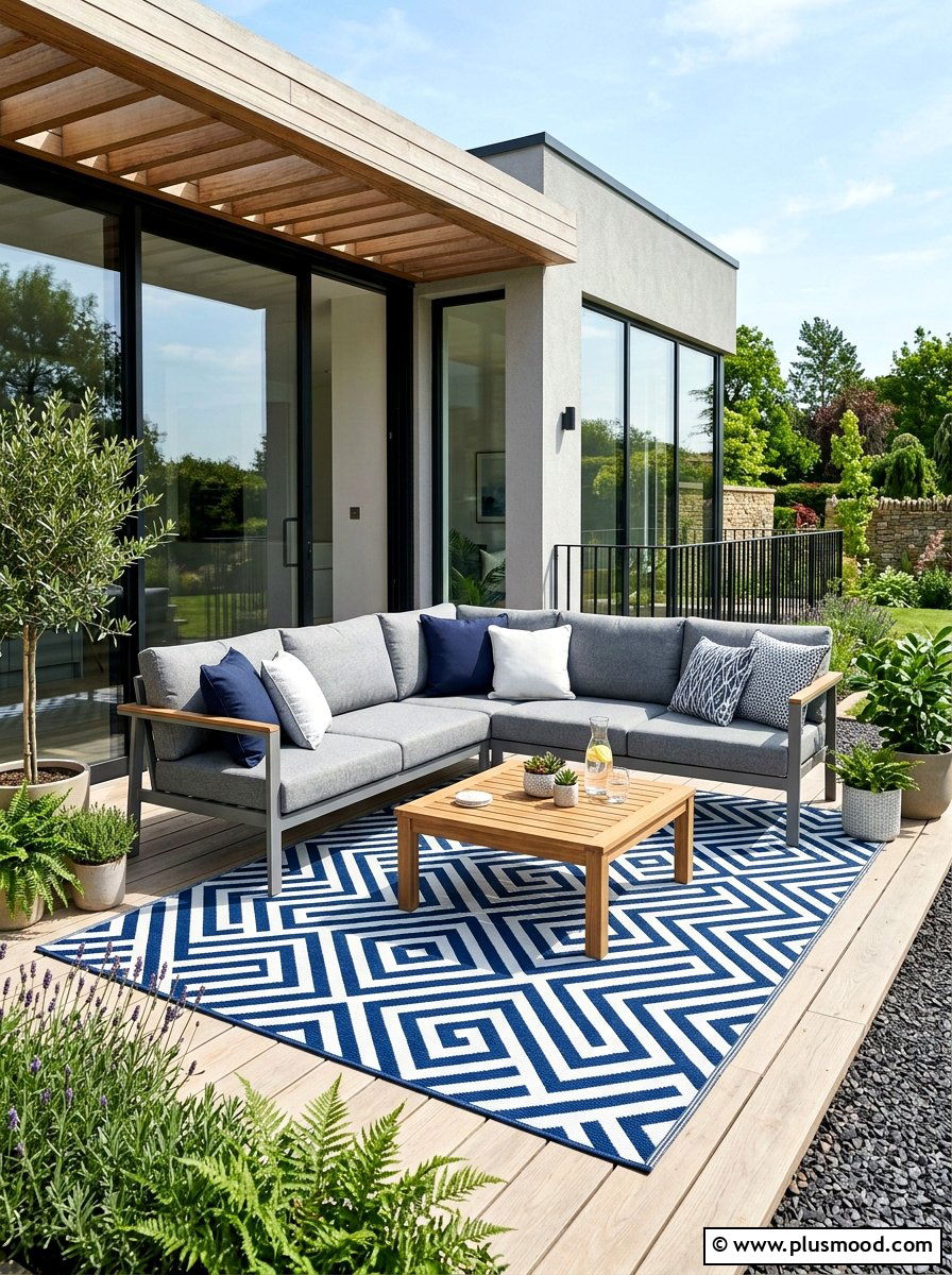 Outdoor Area Rug - 25 summer patio ideas for small backyards