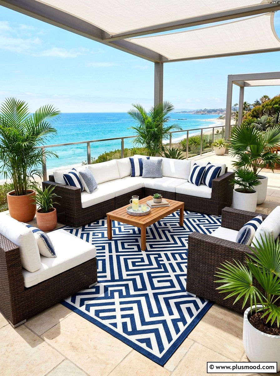 Outdoor Area Rug - 25 summer patio ideas on a budget