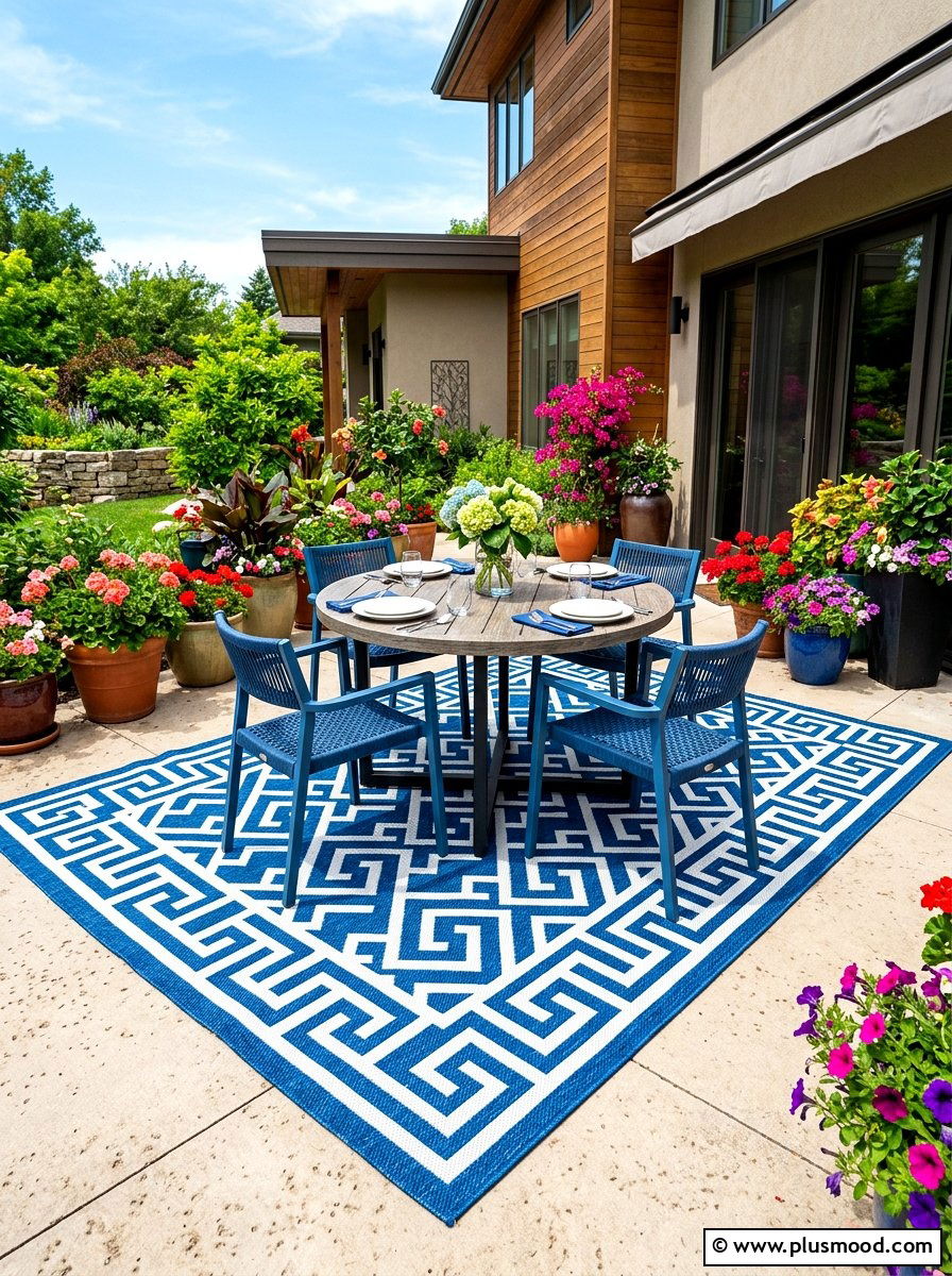 Outdoor Area Rug - 25 summer patio ideas