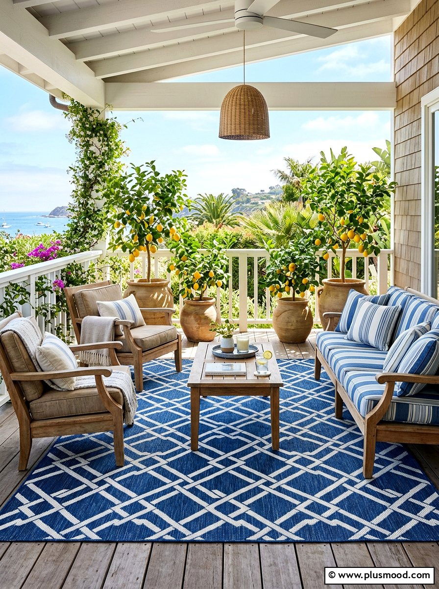 Outdoor Area Rug - 25 summer porch decorating ideas