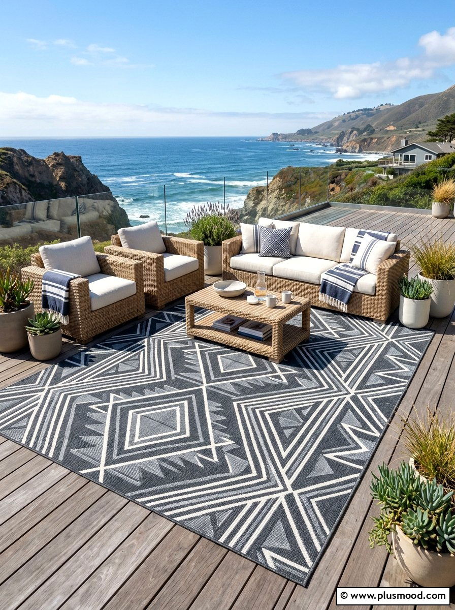 Outdoor Area Rug - 25 viral summer porch ideas