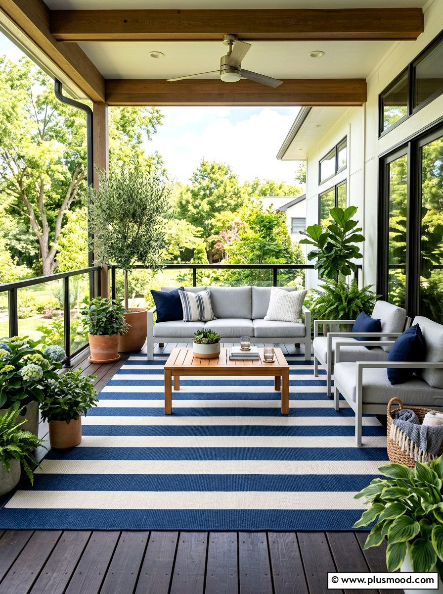 Outdoor Area Rug - 25 beautiful summer porch ideas