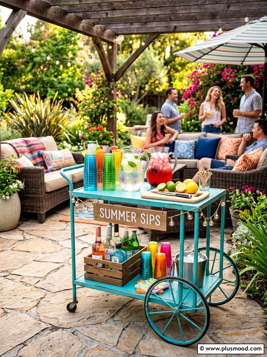 Outdoor Bar - 25 summer budget pool area ideas