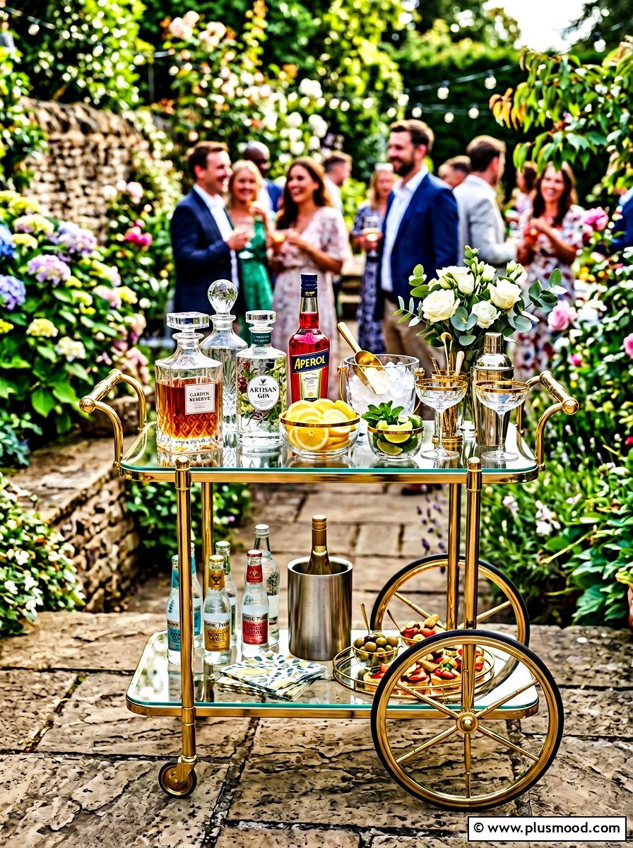 Outdoor Bar Cart - 25 summer entertaining patio ideas